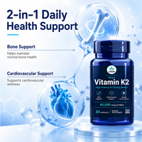 Capsules de Vitamine K2 MK4 à Haute Puissance Personnalisables, Complément Alimentaire Non-OGM pour le Soutien des Os et du Cœur