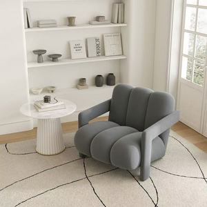 k European Minimalist Art <b>Sofa</b> Single Velvet Settee Armchair Wood <b>Frame</b> Multipurpose Living Room Reclining Chairchaise - Product Image 4