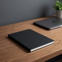 Carnet Karst A5 à reliure thermique, couverture en cuir personnalisable avec logo imprimé – Idéal pour l'école, l'écriture, le journal, l'organisation