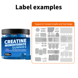 Gummies de créatine à marque privée OEM, saveur personnalisée, faible MOQ, délai de livraison rapide, test COA pour les vendeurs de plateformes e-commerce - Product Image 6