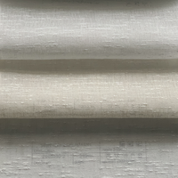 Tissu de rideau en gaze mélangée de polyester de lin de style simple Rideaux transparents à texture de lin brut pour le salon