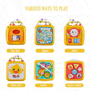 Mainan Kubus Musik Balok Bangunan Populer Mainan Edukasi Hexahedron Bayi Tangan Mengalahkan Drum Di Sekitar Manik-manik Musik Wisdom Kotak Mainan untuk Anak-anak - Product Image 3