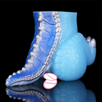 Moule en silicone souple à double canal, demi-corps, avec queue, modèle Dragon Fantaisie amélioré, outils de masturbation fétichistes, vagin de poche pour homme, HOT 18+