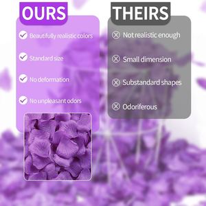 Pétales de fleurs artificielles, 100 pièces, 1 sachet, pétales de <span class=keywords><strong>rose</strong></span>, pétales de <span class=keywords><strong>rose</strong></span> non tissés, mariage, proposition, décorations florales pour anniversaire - Product Image 4