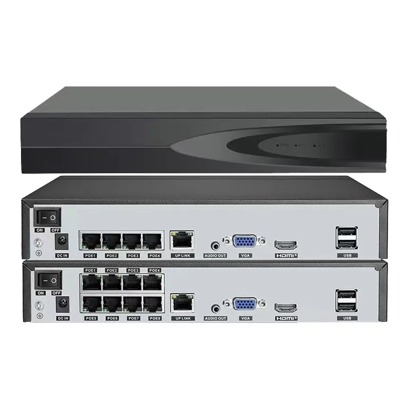 Ultra HD 4CH 8CH 16CH POE NVR H.265 CCTV videoregistratore di rete di sorveglianza di sicurezza 8Ch NVR per telecamera IP 5MP 8MP 4K POE XMEYE