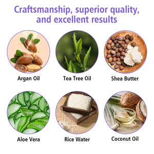 Shampooing Liquide Végétalien Halal Joynna pour Cheveux Bouclés, Épaississant, Réparateur à la Kératine et à l'Huile d'Arbre à Thé, Longue Durée, Sans Sulfate, à Base d'Extraits Végétaux - Product Image 3