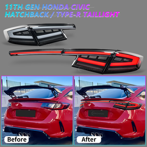 ไฟท้าย LED <span class=keywords><strong>ราคา</strong></span>โรงงาน สำหรับ Honda <span class=keywords><strong>Civic</strong></span> รุ่นที่ 11 สำหรับ <span class=keywords><strong>Hatchback</strong></span> Type-R ปี <span class=keywords><strong>2022</strong></span>+ กันน้ำ IP67 พร้อมไฟเลี้ยวแบบ Sequential - Product Image 3