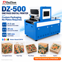 Imprimante jet d'encre numérique Dazion nouvelle génération haute efficacité (encre à colorant) 30m/min 1200dpi sans plaque, motif personnalisé pour boîtes en papier et sacs