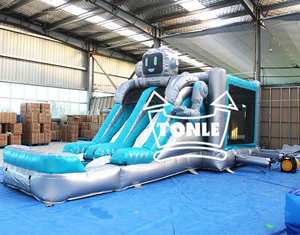 <span class=keywords><strong>Giochi</strong></span> di rimbalzo casa scivolo d'acqua gonfiabile <span class=keywords><strong>robot</strong></span> buttafuori <span class=keywords><strong>con</strong></span> doppio scivolo corsia per la vendita - Product Image 4
