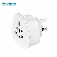 Worldplug Prise Murale Universelle 10A, Adaptateur Secteur Mondial 2500W, Prise de Conversion 3 Broches AU CN en Cuivre