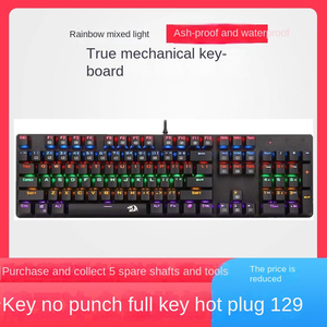 Redragon K208 hỗn hợp ánh sáng bàn phím cơ khí e-thể thao màu xanh lá cây trục PC máy tính xách tay Máy tính để bàn phổ PU BG bàn phím - Product Image 2
