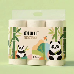 Tùy chỉnh 3-hai lớp tre giấy vệ sinh cuộn với logo có thể giặt BAT phòng tắm mô OEM/ODM thiết kế - Product Image 3