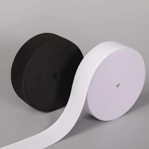 Bán buôn tùy chỉnh dệt kim ban nhạc đàn hồi 10mm-70mm trắng đen Polyester cho hàng may mặc giày cao su bọc 5cm chiều rộng 50 yards moq - Product Image 1