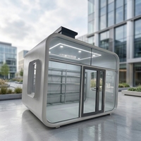 Cabine Apple préfabriquée moderne de 10 pieds, personnalisable à Dalian, conteneur détachable pour hôtels, villas, bureaux à domicile ou usage extérieur
