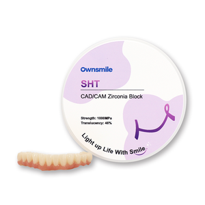 Bloc dentaire Ownsmile SHT 98MM 25MM, disques en zircone céramique, bloc de zircone pour système Cad Cam - Product Image 2