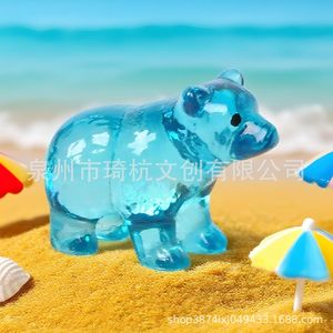 Figurita de oso mini transparente y bonita, decoración artística para el hogar, regalo artesanal para sala de estar y dormitorio - Product Image 2