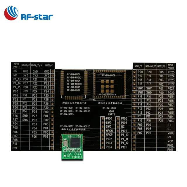आरएफ-स्टार BLE मॉड्यूल परीक्षा बोर्ड pinboard nRF51822 nRF51802 nRF52810 nRF52832 nRF52840 nrf52832 विकास बोर्ड