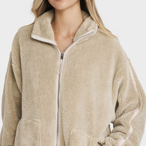 Veste polaire pour femmes de haute qualité pour uniforme d'entreprise ou commande en gros Logo personnalisé veste polaire à fermeture éclair pour femmes marque personnalisée - Product Image 3