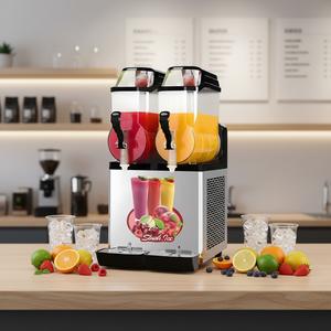 Macchina per Slush Completamente Automatica a Doppio Serbatoio 220V, Grande Capacità, Alta Produttività, Nuova, Facile da Usare per Ristoranti e Negozi Alimentari - Product Image 1