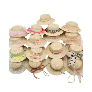 Naturhandgemachter Katzenstrohhut Hundeschimmer Frühjahr und Sommer Hut Welpen Haustierzubehör - Product Image 1