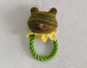 Venta al por mayor de dibujos animados coloridos diferentes animales en forma de juguetes de peluche para mascotas creativo perro masticar cuerda juguete lindo perrito juguetes con cuerda - Product Image 2