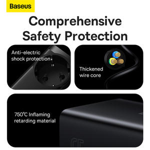 Bloc d'alimentation de bureau Baseus GaN3 Pro AC+2U+2C 65W USB Type-C multifonctionnel à charge rapide - Product Image 4