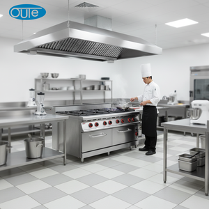 OUTE Équipement <span class=keywords><strong>de</strong></span> <span class=keywords><strong>cuisine</strong></span> professionnel Cuisinière autonome en acier inoxydable SUS304/201 à gaz 8 brûleurs avec four à gaz et <span class=keywords><strong>petit</strong></span> meuble - Product Image 2
