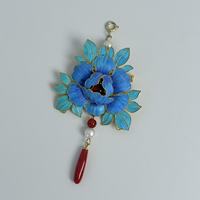 Broche de luxe pour femme en filigrane argenté doré, motif pivoine, bijou haut de gamme pour mariage, fiançailles, fête, cadeau