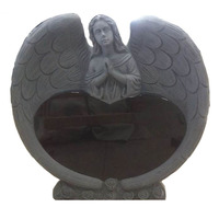 UNION STONE - Lápida de Granito Rojo con Forma de Corazón, Diseño Único para Cementerio, a Buen Precio