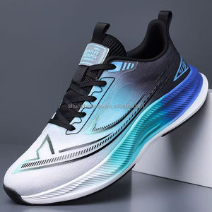 <span class=keywords><strong>ZheJiang</strong></span>, zapatillas deportivas informales para correr para hombre, Cuir blanco con placa Karbonn, plantilla de PVC, forro de malla para la temporada de primavera, zapatos para caminar - Product Image 3