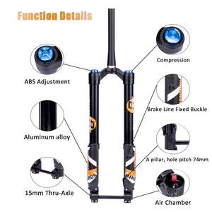 <span class=keywords><strong>Fourche</strong></span> à suspension pneumatique inversée en alliage d'aluminium pour <span class=keywords><strong>VTT</strong></span> BUCKLOS OEM/ODM 26 27,5 29 pouces, pièces de vélo - Product Image 2