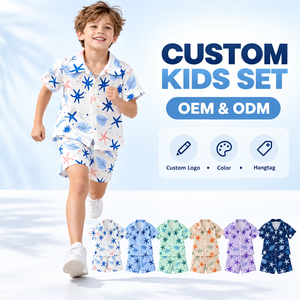 <span class=keywords><strong>Abbigliamento</strong></span> Casual per Bambini OEM ODM, Set Primaverile e Autunnale in 2 Pezzi (Maglietta e Pantaloncini) 100% Poliestere per Bambini, Vendita all'Ingrosso - Product Image 1