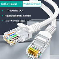 Cable de Red de Alta Velocidad CAT5E CCA Sólido UTP FTP SFTP Gigabit de 3-5m para Router Doméstico, 8 Núcleos, Conector RJ45, Color Personalizado