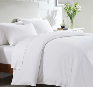 Wholesale Hot Sale Hotel <b>Sheet</b> 120g 100% Polyester Microfiber White Hotel Bed <b>Flat</b> <b>Sheet</b> and <b>Fitted</b> <b>Sheet</b> - Product Image 1