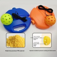 Entraîneur de pickleball solo avec cordon élastique à 40 trous, outil de pratique de rebond portable pour l'auto-apprentissage, équipement de pickleball