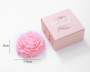 เทียนหอมรูปดอกไม้ กลิ่นกุหลาบ เป็นมิตรกับสิ่งแวดล้อม ติดไฟนาน ใช้สำหรับวันแม่ ตกแต่งบ้าน - Product Image 6