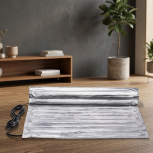 Tapis chauffant électrique en bois 300W, chauffage de sol portable pour maison et bureau, 249 pieds, contrôle intelligent, classe d'efficacité énergétique, rapide - Product Image 1