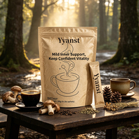 Café instantané mélangé aux extraits de plantes naturelles 10g*20 sachets en papier kraft avec fermeture éclair, boisson purement botanique