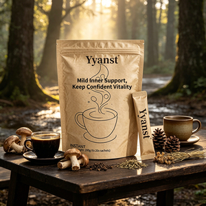 Café Instantáneo con Extracto de Plantas Naturales, 10g*20 Sobres, Bolsa de Papel Kraft con Cierre, Bebida Botánica Pura - Product Image 4