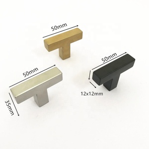 China Kosin Cabinet Drawer <strong>Door</strong> Square Brush Gold <strong>Black</strong> Stainless Steel Single Hole <strong>Knob</strong> Handle and <strong>Knob</strong> - Product Image 2