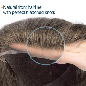 Systèmes de cheveux humains vierges indiens # Prothèse capillaire Hollywood 8*10 à ondulations droites 3 couleurs pour hommes blancs - Product Image 4