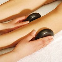 Set Batu Panas, 60 Buah Pijat Basal Batu Hangat Pijat Tubuh Batu Lava Alami Batu Basal untuk Terapi Pijat Spa
