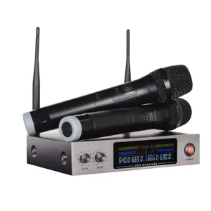 LK-U900专业超高频调频手持无线麦克风唱歌单麦克风支架Manok & M灰色黑色