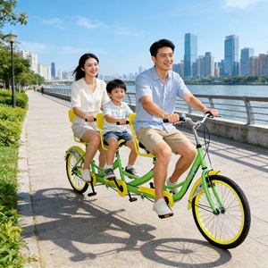 Vélo à trois places à <span class=keywords><strong>louer</strong></span>, 3 vélos à <span class=keywords><strong>louer</strong></span>, vélo tandem pour 3 personnes, vélo familial à <span class=keywords><strong>louer</strong></span> - Product Image 1