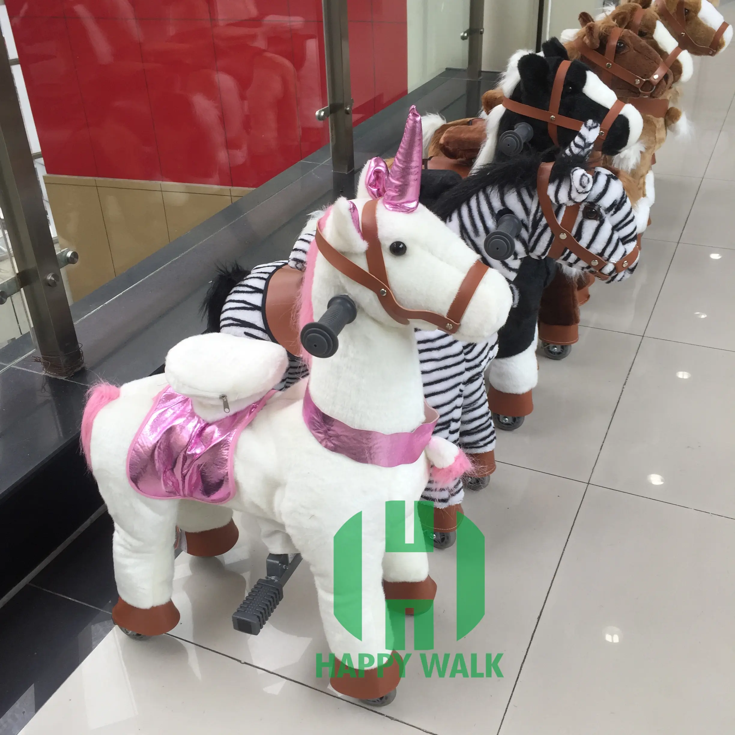 CE EN71 animal de marche mécanique pour adultes, équitation, jouet poney pour centre commercial