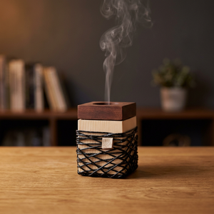 ALAN TRADERS Luxury Wood Eco-friendly Sandalwood Scented Home Fragrance <b>Incense</b> Burner Flower <b>Cone</b> Holder Ash Catcher Stick Home - Product Image 1