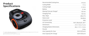 เครื่องตัดหญ้าอัตโนมัติไร้สาย Navimow I110n ระบบ RTK+Vision AI GPS ควบคุมผ่านแอพ กันน้ำ IP66 กำลังไฟ 120W สำหรับพื้นที่ 1/4 เอเคอร์ - Product Image 2