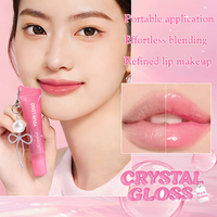 Gloss à lèvres personnalisé haute brillance avec porte-clés, hydratant, végétalien, biologique, laque à lèvres liquide à pigmentation intense