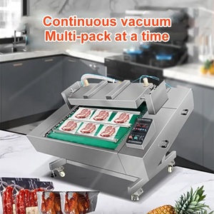 Industry Conveyor Rolling Belt Continuous <b>Vacuum</b> Packing Sealer Machine Large <b>Vacuum</b> Packaging Machine for Food Produce Line - Product Image 3