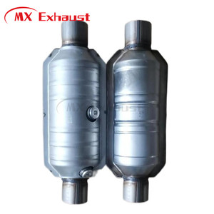 Evrensel Paslanmaz Çelik Yüksek Akış Performanslı Egzoz Susturucu Borusu 200/400 Hücreli Katalitik Konvertörlü 2" 2.25" 2.5" - Product Image 2